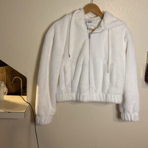 Women's White Hooded Jacket